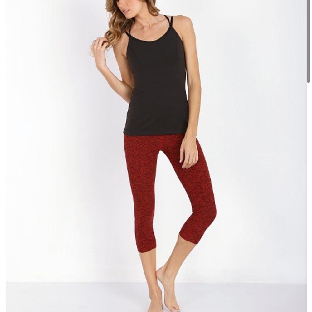 Beyond Yoga Capri Legging Crimson Red Space Dye